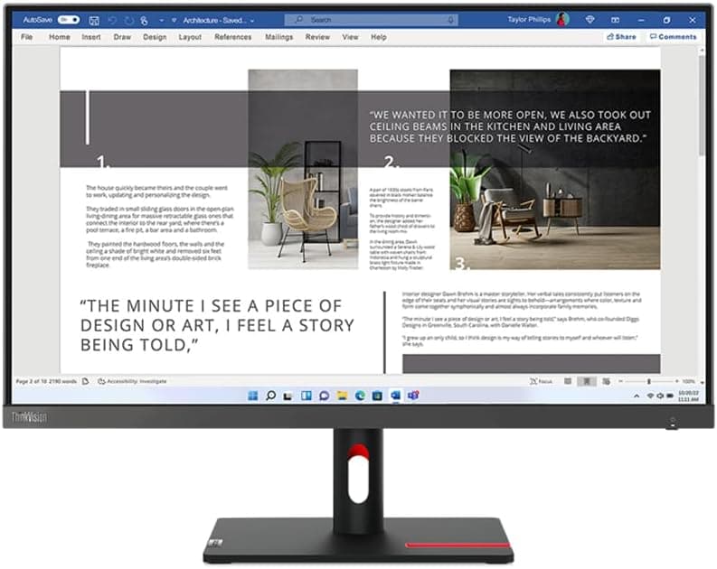 Lenovo ThinkVision S27i-30 27-Inch FHD IPS Monitor – 100Hz, 4ms, 99% sRGB, Dual HDMI, VGA | 63DFKAT4UK